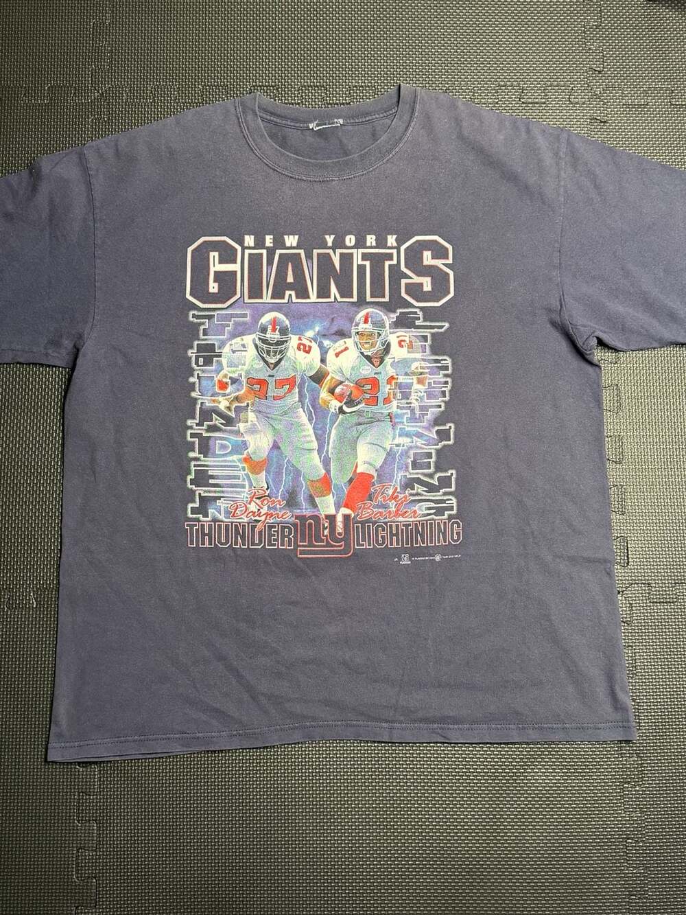 NFL New York Giants Ron Dayne Tiki Barber 2000 Graphic T-Shirt